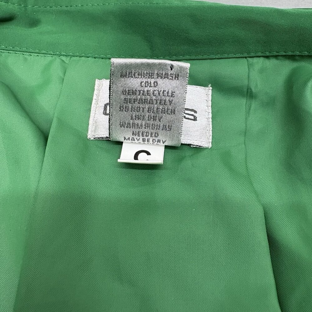 Chico’s Short Jacket Snap Front Lightweight Pockets Green Womens 3 US L - Picture 8 of 11